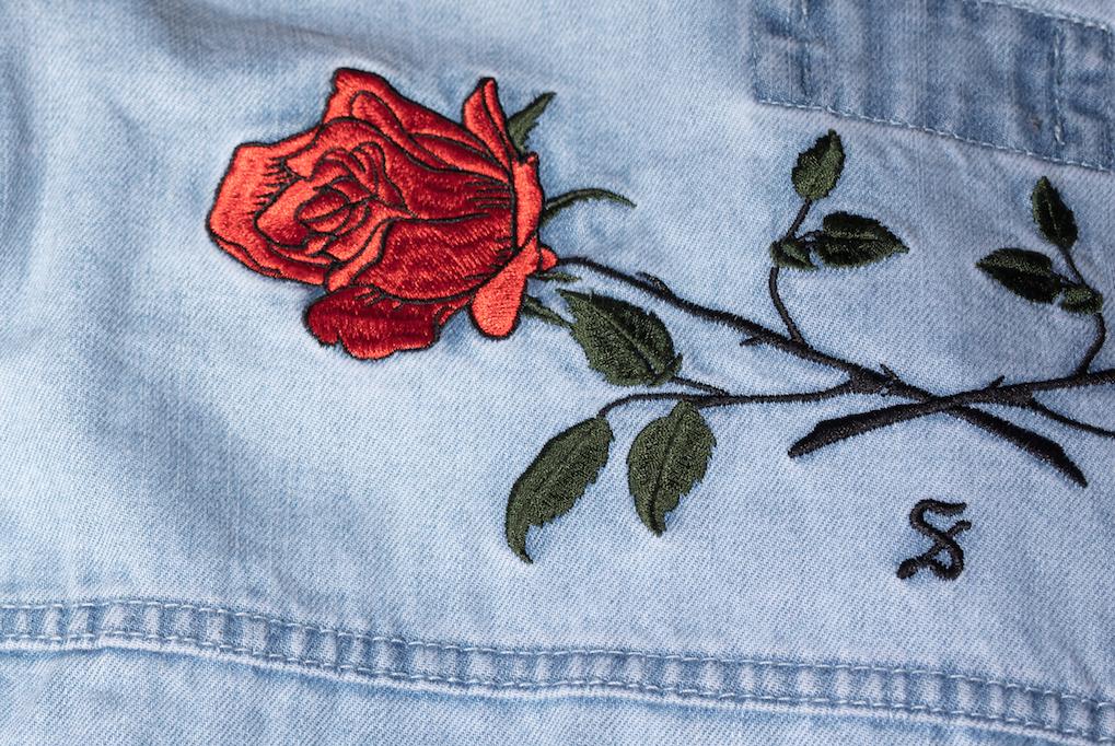 Denim Jacket Style With Saint Morta