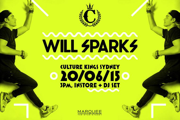 Will Sparks coming in store at Culture Kings Sydney!