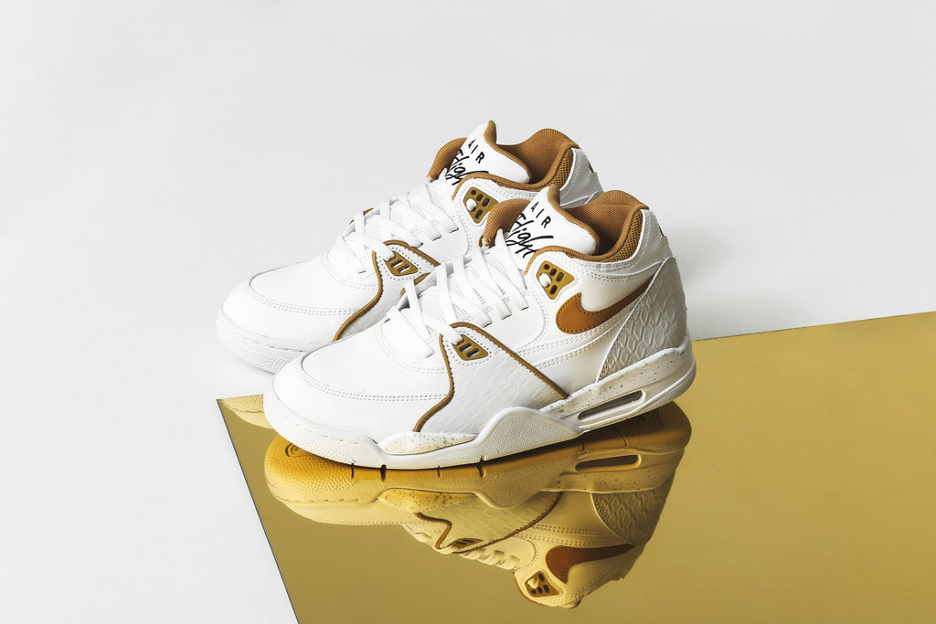 New Nike Air Flight 89 "Python White/Gold"