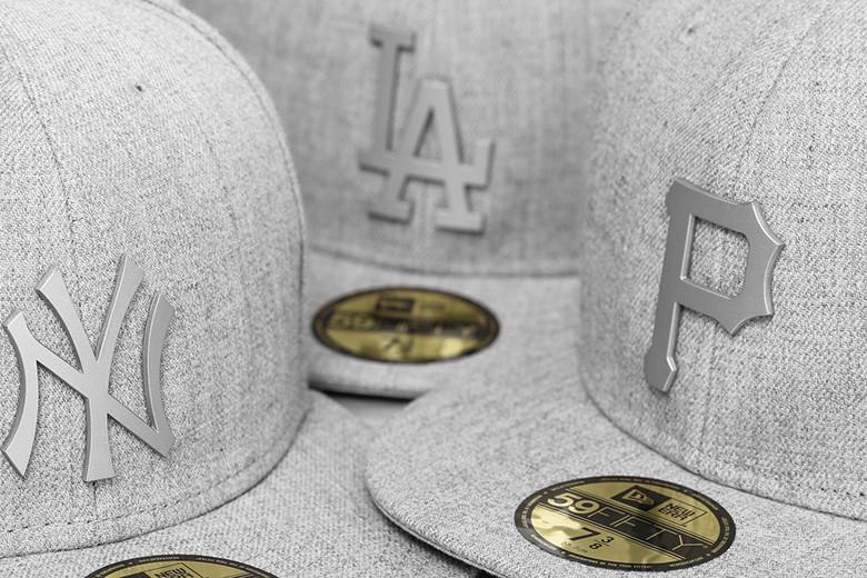 New Era 2015 Metal Badge Fitted Caps Heather Grey/Grey