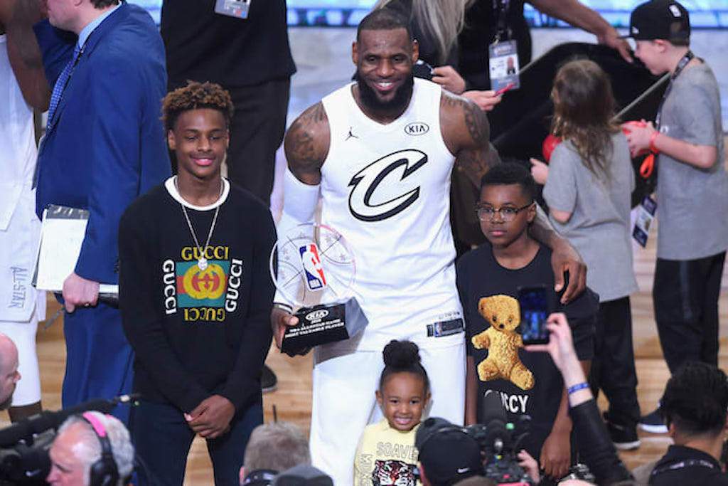 LeBron Coaches His Young Son