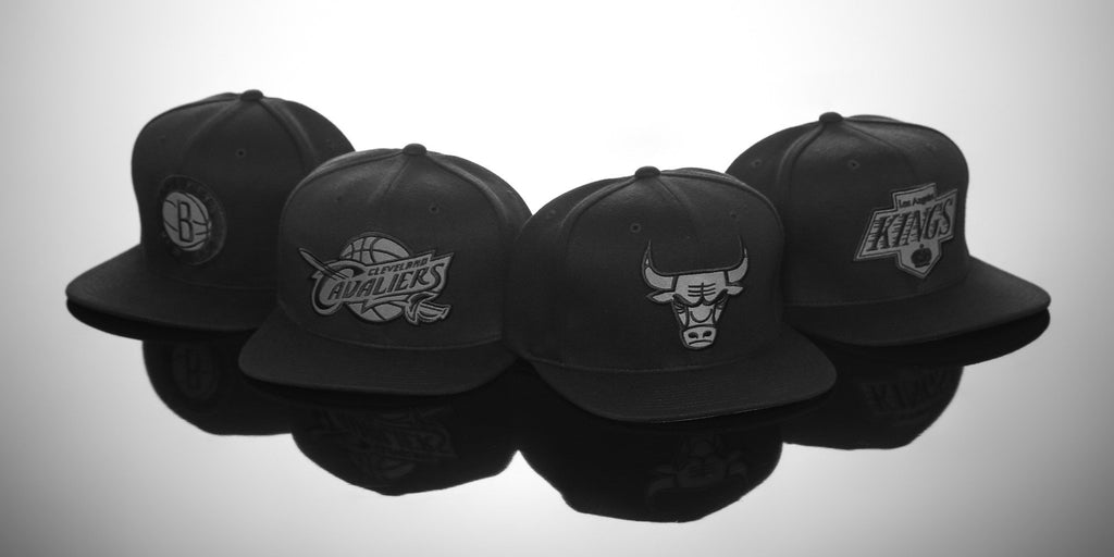 Mitchell & Ness Black Neoprene Logo Snapbacks
